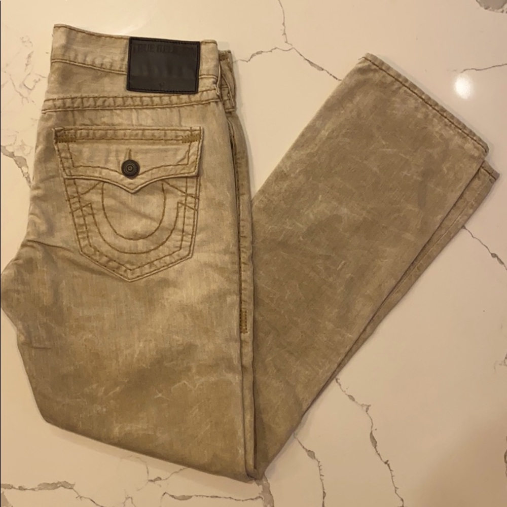 True Religion Ricky Jeans Men’s Size 34 Tan color